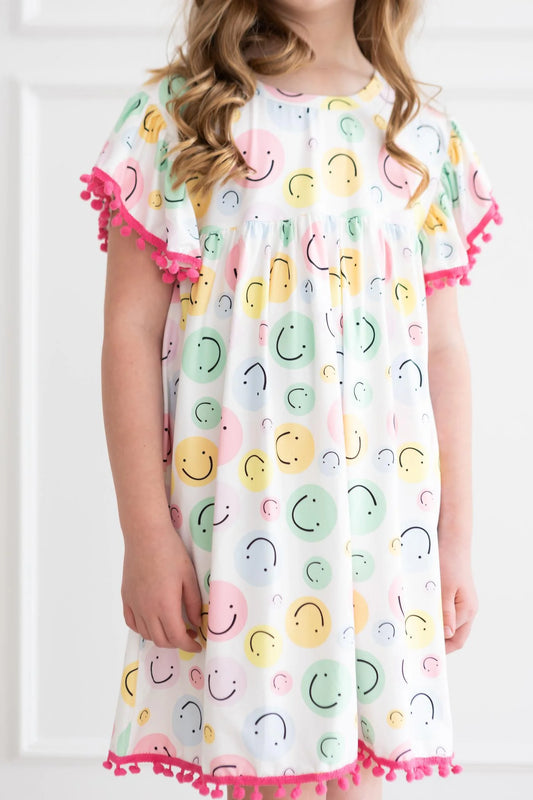 SMILE IN STYLE POM POM DRESS