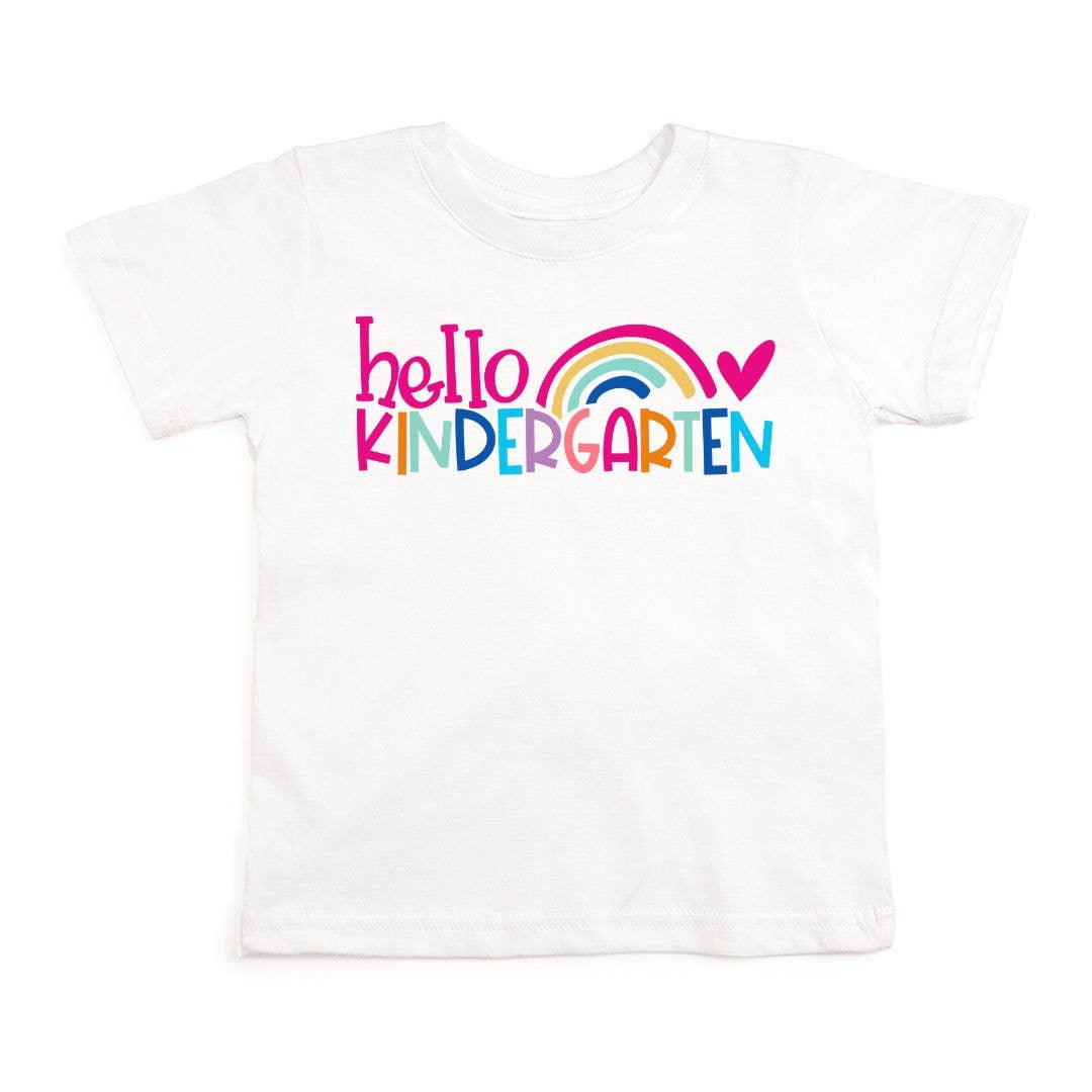 Hello Kindergarten Short Sleeve Shirt - Back To School Kids